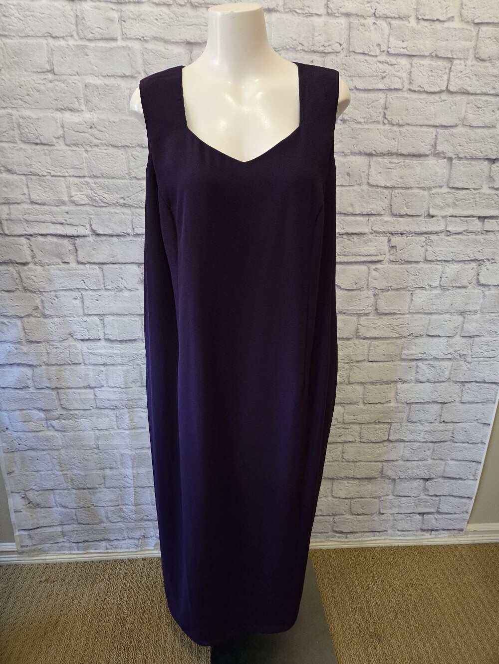 💜 R&M Richards Purple Formal Dress & Sheer Jacket Set – Size 22WP - Picture 9 of 13